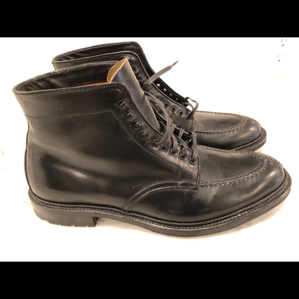 Alden cordovan Indy boots with commando soles.